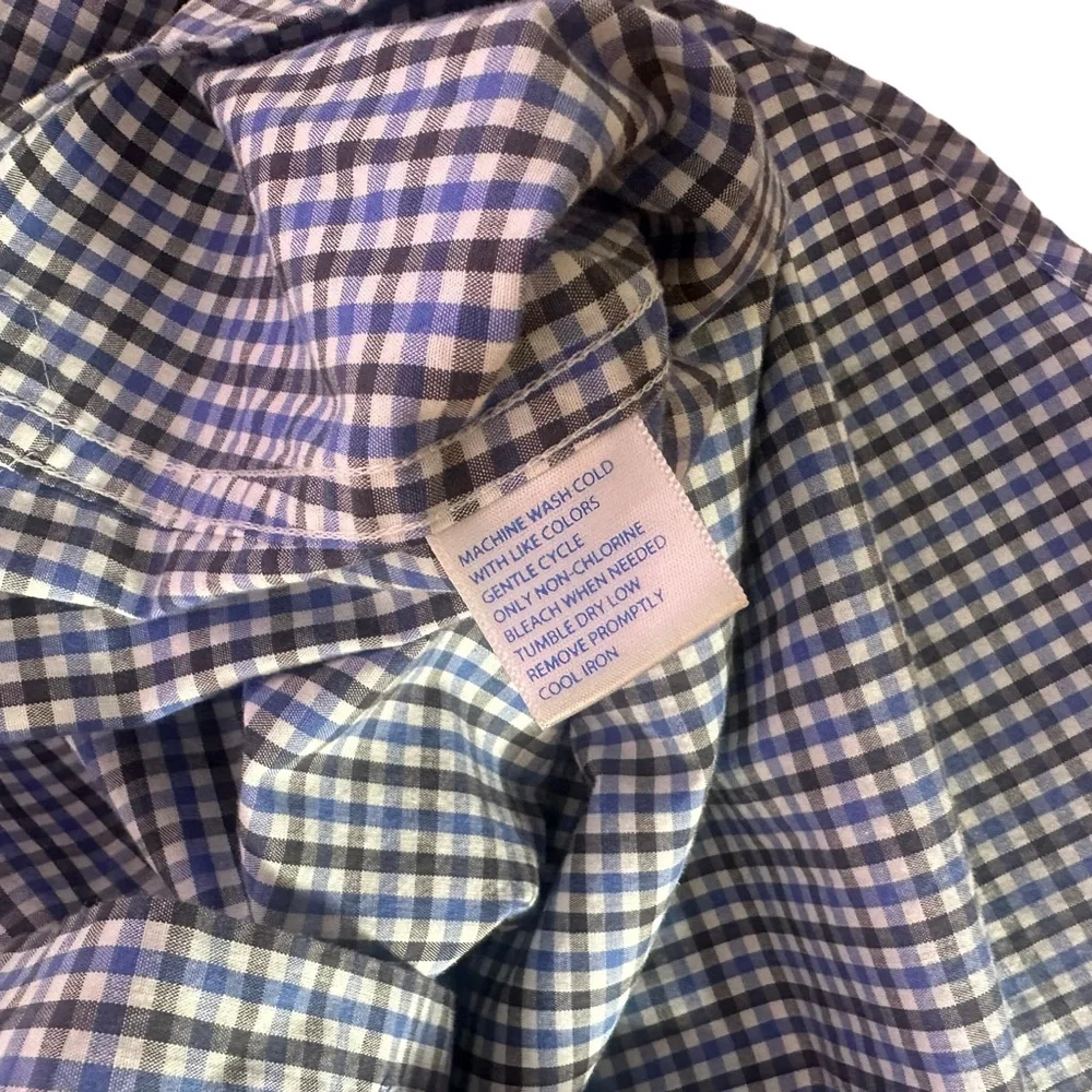 Southern Tide Men's Button Up Plaid Shirt Striped‎ Long Sleeve Pocket Size M